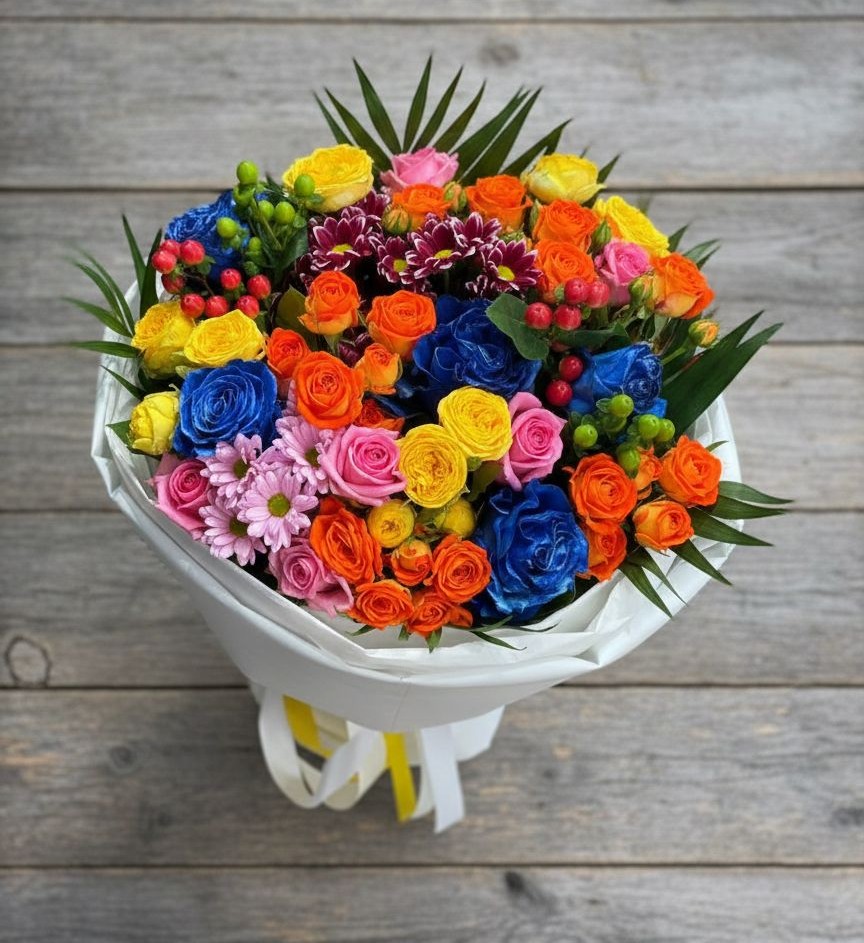 Букет цветов из: Розы и Хризантемы в Иловле