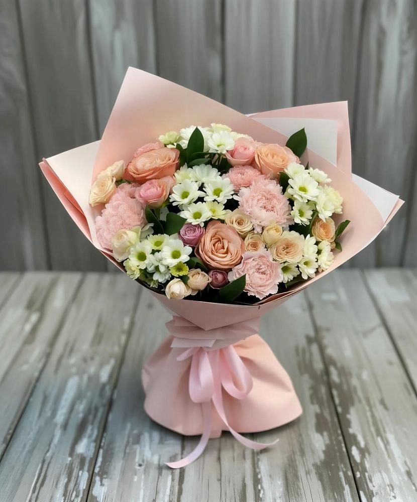 Букет цветов из: Гвоздики, Розы и Хризантемы в Иловле