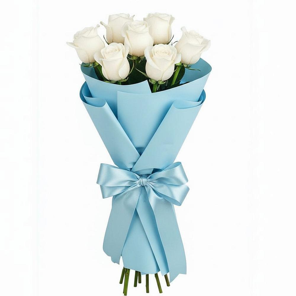 Букет 7 белых роз Проуд в Иловле