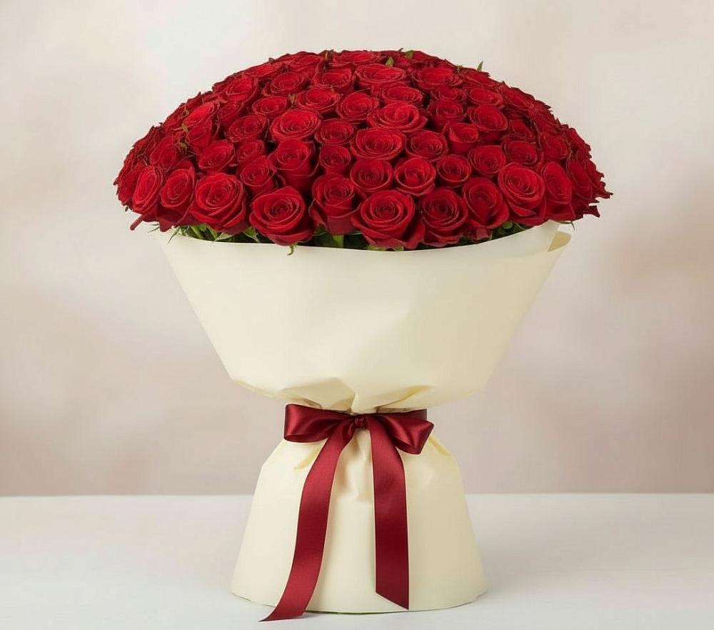 Букет 101 Красная роза Милано в Иловле