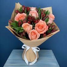 Букет цветов из:  Розы и Альстромерии в Иловле