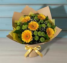 Букет цветов из:  Герберы и Хризантемы в Иловле