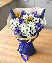 Букет цветов из:  Розы, Ирисы и Хризантемы в Иловле