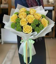 Букет цветов из:  Хризантемы и Розы в Иловле