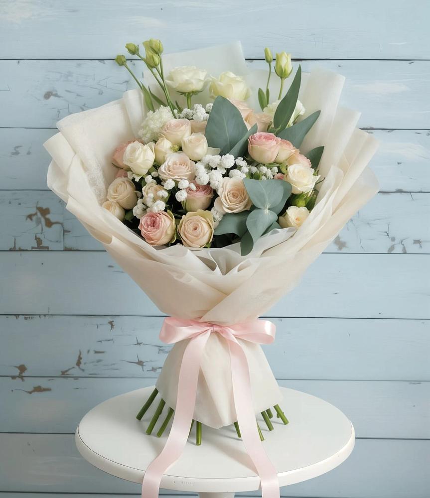 Букет цветов из: Розы и Лизиантусы в Иловле