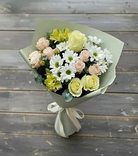 Букет цветов из:  Альстромерии, Розы и Хризантемы в Иловле