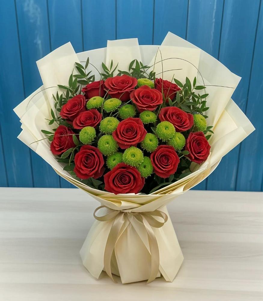 Букет цветов из: Розы и Хризантемы в Иловле