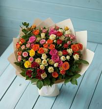 Букет Микс из разноцветных кустовых роз #REPLACE_PRED# Иловле